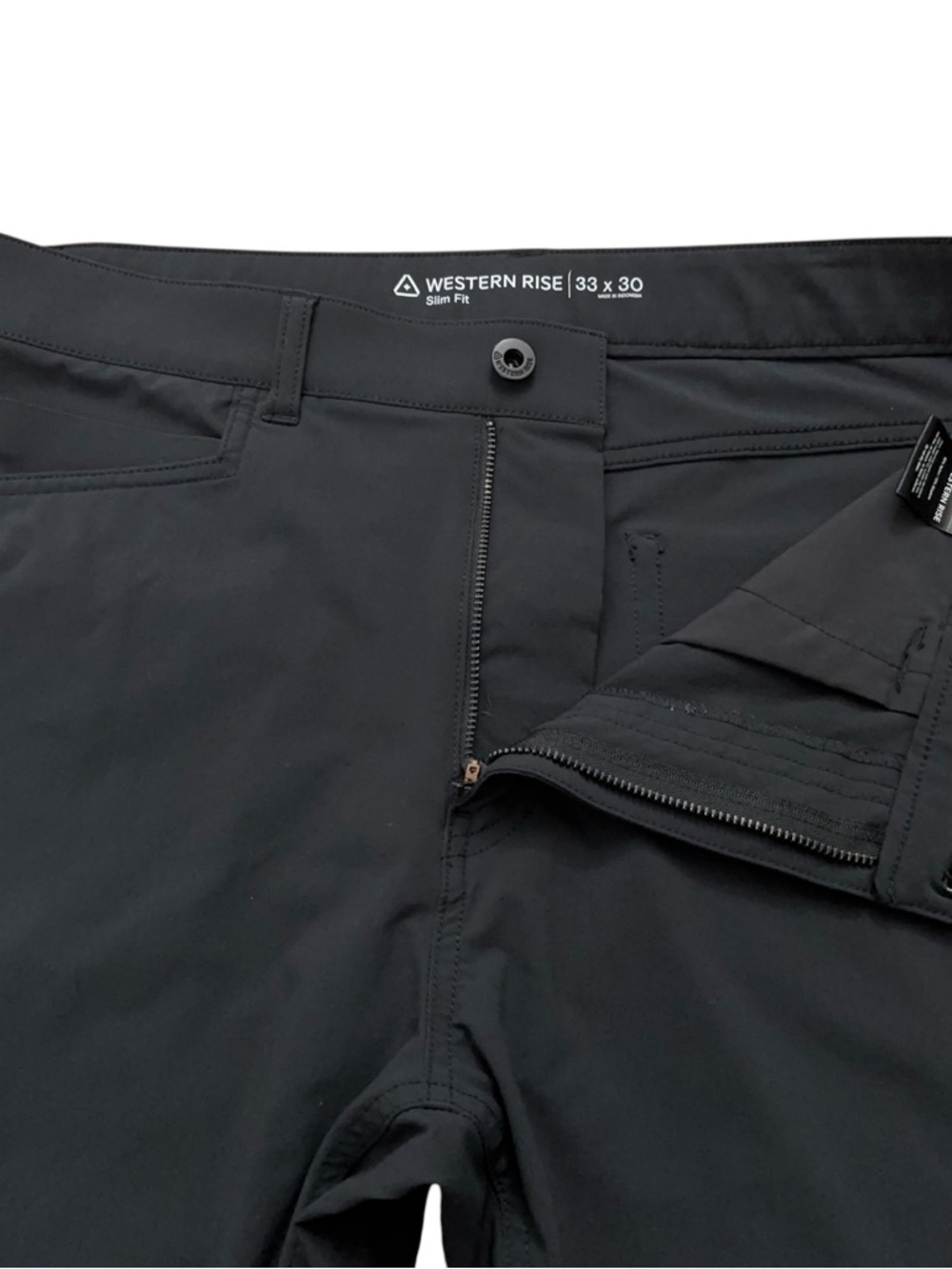Western Rise Evolution Pants Mens Size 33x30 Slim Fit Stretch Charcoal Gray - Picture 3 of 6